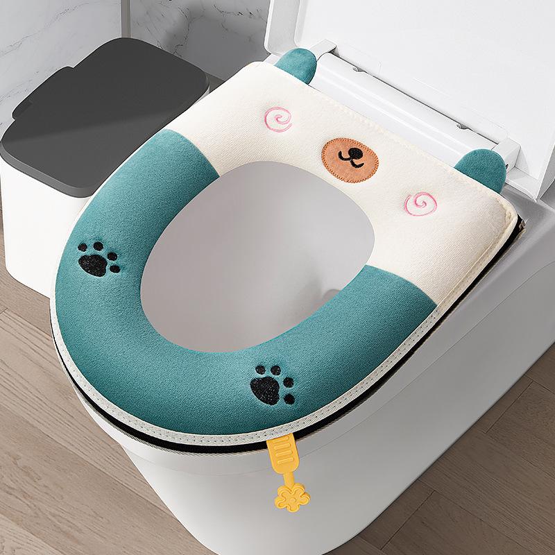 Toilet seat seat cover Household toilet cover Universal waterproof toilet cover Simple four-season toilet cover