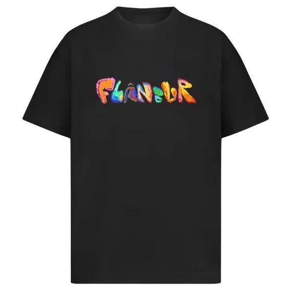 2026 New Summer Flaneur Homme Floral Graphic Brand Pattern Printed Luxury Brand Pure Cotton Men 'and Women' T-shirts Top
