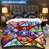 Vibrant Battle Zombies 3pcs K-pop music group Bedding set,Ideal for Bedroom, Dormitory,Including Duvet Cover And 2pcs Pillowcases,Fan gifts
