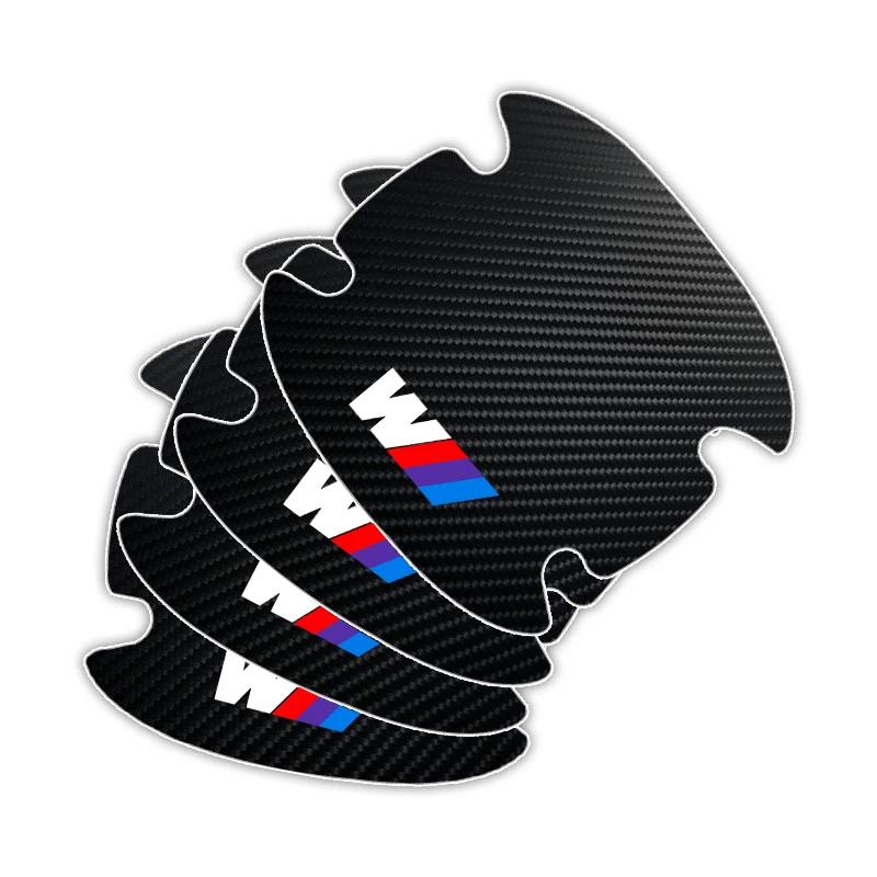4KS Ochranná samolepka kliky dveří auta Znak Dekorace auta pro BMW M E46 E39 E90 E60 E36 F30 F10 E34 E30 F20 E92 M3 M4 M5 X5 X6