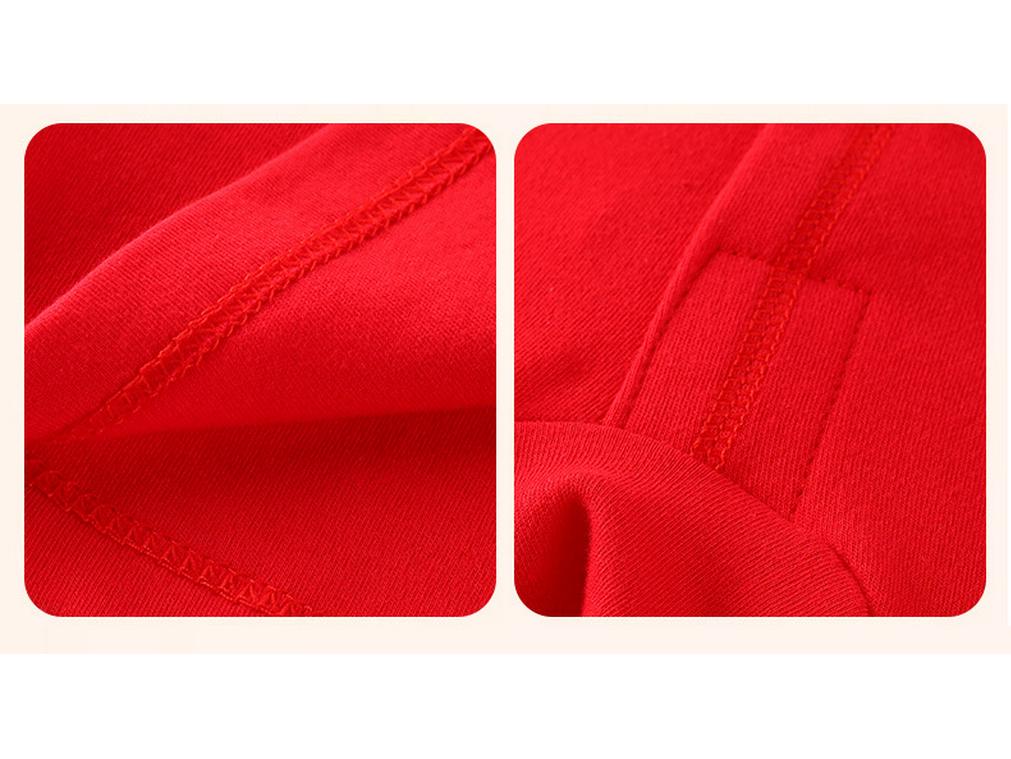 Rok Draka Červená Bavlněná Zvěrokruhová Sada Spodního Prádla pro Děti - Chlapecký a Dívčí Podzimní Svetr a Kalhoty