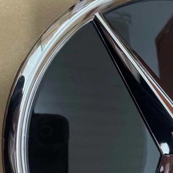 OWF5  Grill Badge 3D Mirror Front For Mercedes Benz A B C E R V G Class VITO ML GL GLE GLC S G CLA GLA GLB GLS GLK Metris CLS GT Viano