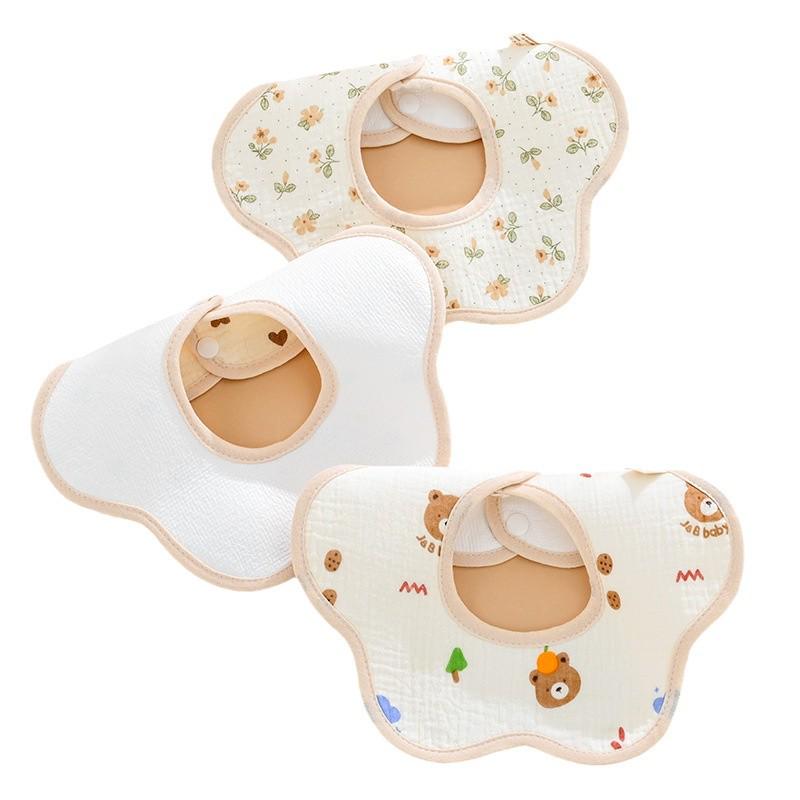 Pure Cotton Waterproof Baby Bibs for Boys - Newborn Feeding Drool Bibs