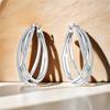 925 Sterling Silver Curve Weaving Large Circle Series Earring Jewelry Versatile Hoop Earrings for Women Jewelry Fine Gifts