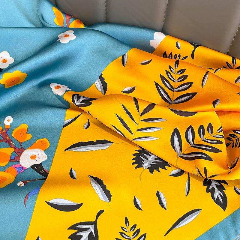 2204 New Fashion Lite firkantet skjerf for vår- og høstvarme, solkrem, sjal, dobbeltformålsskjerf, profesjonelt skjerf, hodeskjerf