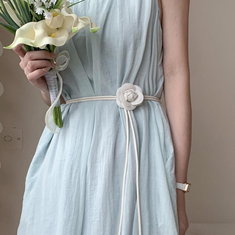 Bohemian Floral Waist Rope For Women White Belt With Small Charming Style Charming Style High-End Dress Waisto
