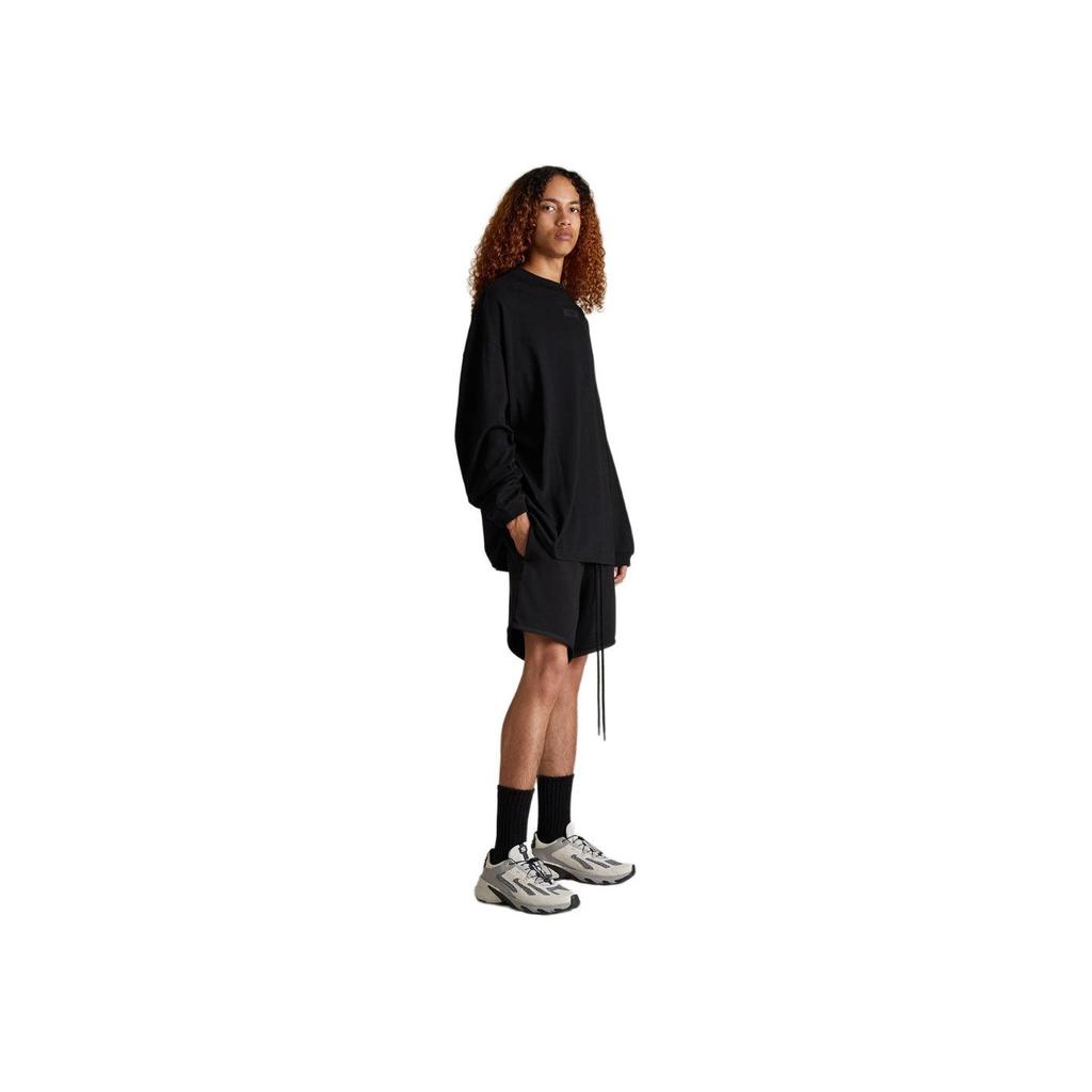 Fear of God Essentials Long-Sleeve Shirt II Jet Black Men Tops 125SP244204F