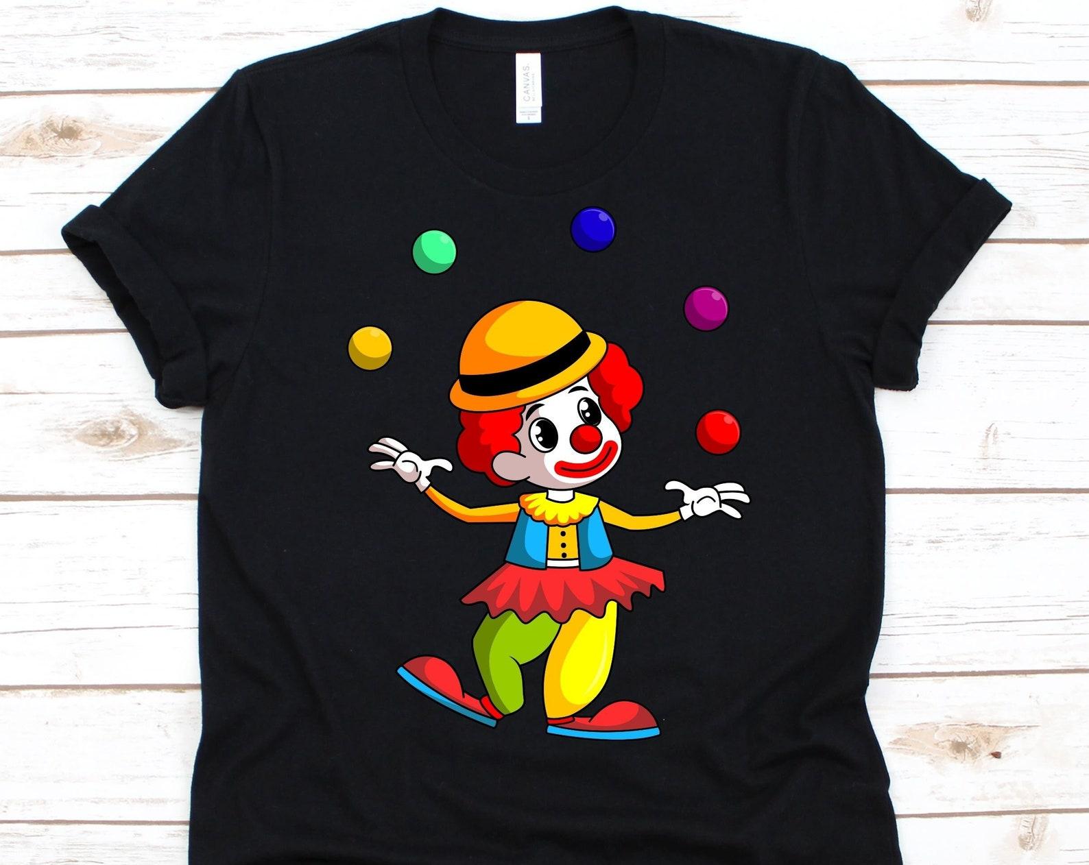 Juggling Clown Shirt, Clown Performer, Comedian Gift, Jester Design, Circus Skills, Entertainer Graphic, Magician Shirt, Circus Clown Shirt 2XL