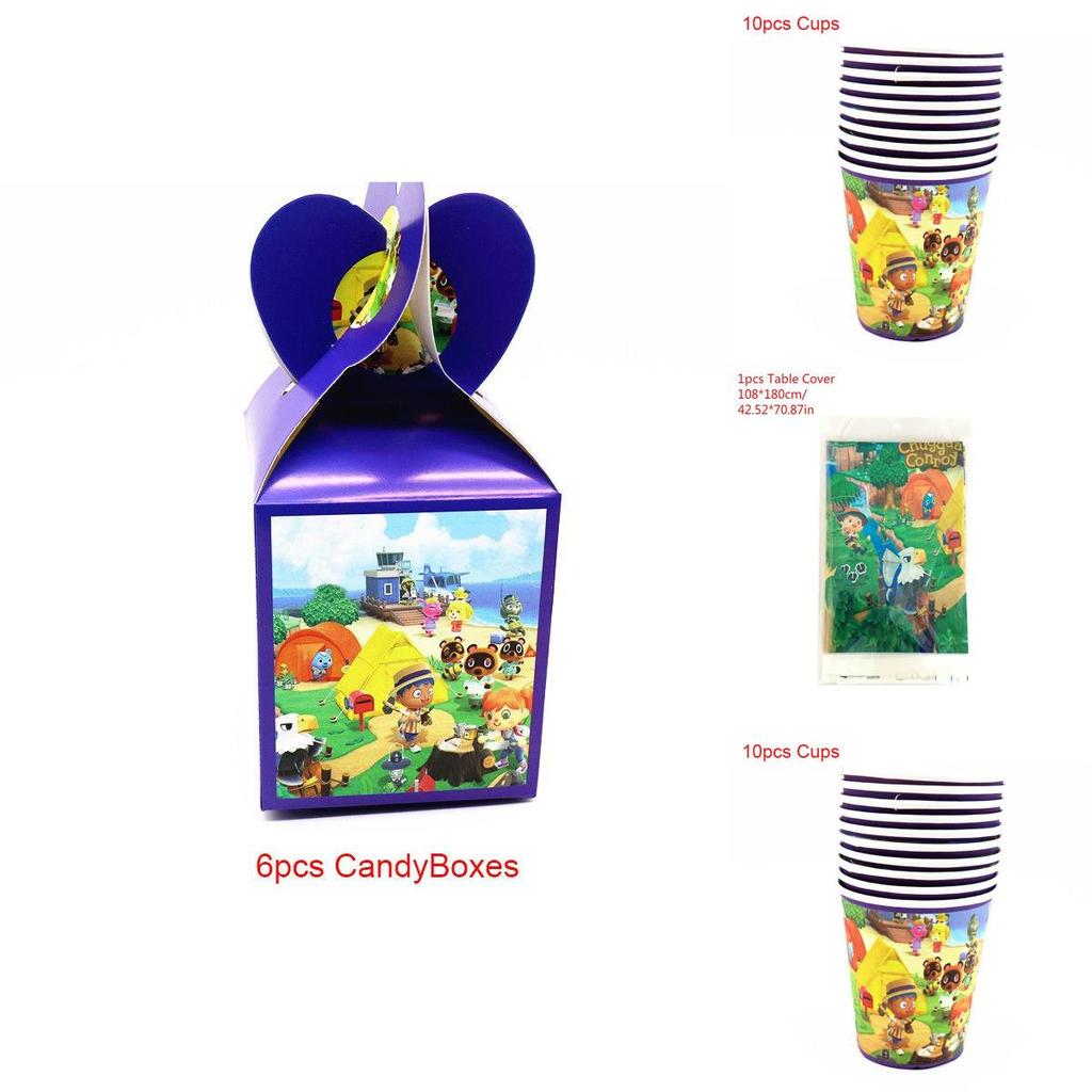 Adorable Animal Crossing Party Supplies For Kids Enhance Birthday Atmosphere With Plates And Tablecloth