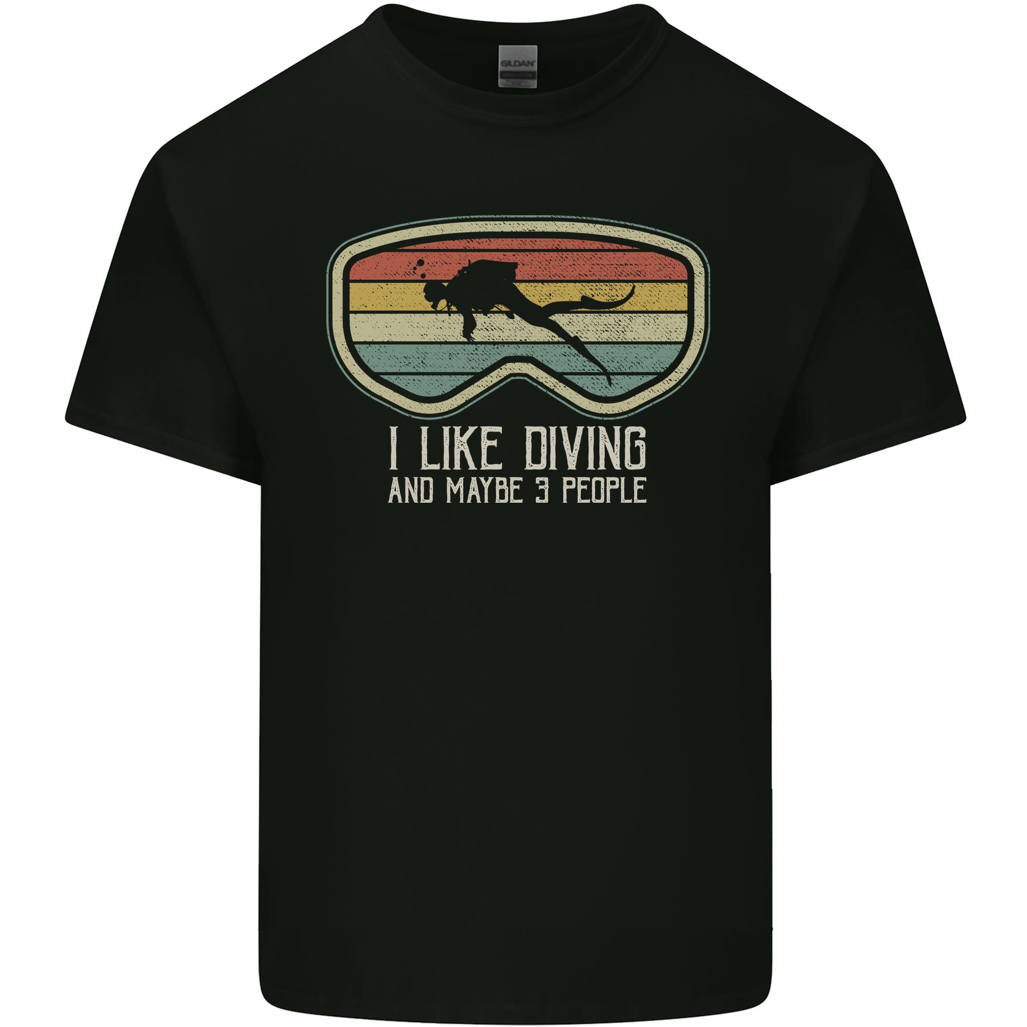 I Like Scuba Diving 3 People Funny Diver Unisexs Light Cotton TShirt S