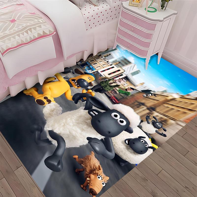 Shaun the Sheep Printed Carpet, Rug for Office Chair Living Room Bedroom Kitchen Room Decor Gifts.