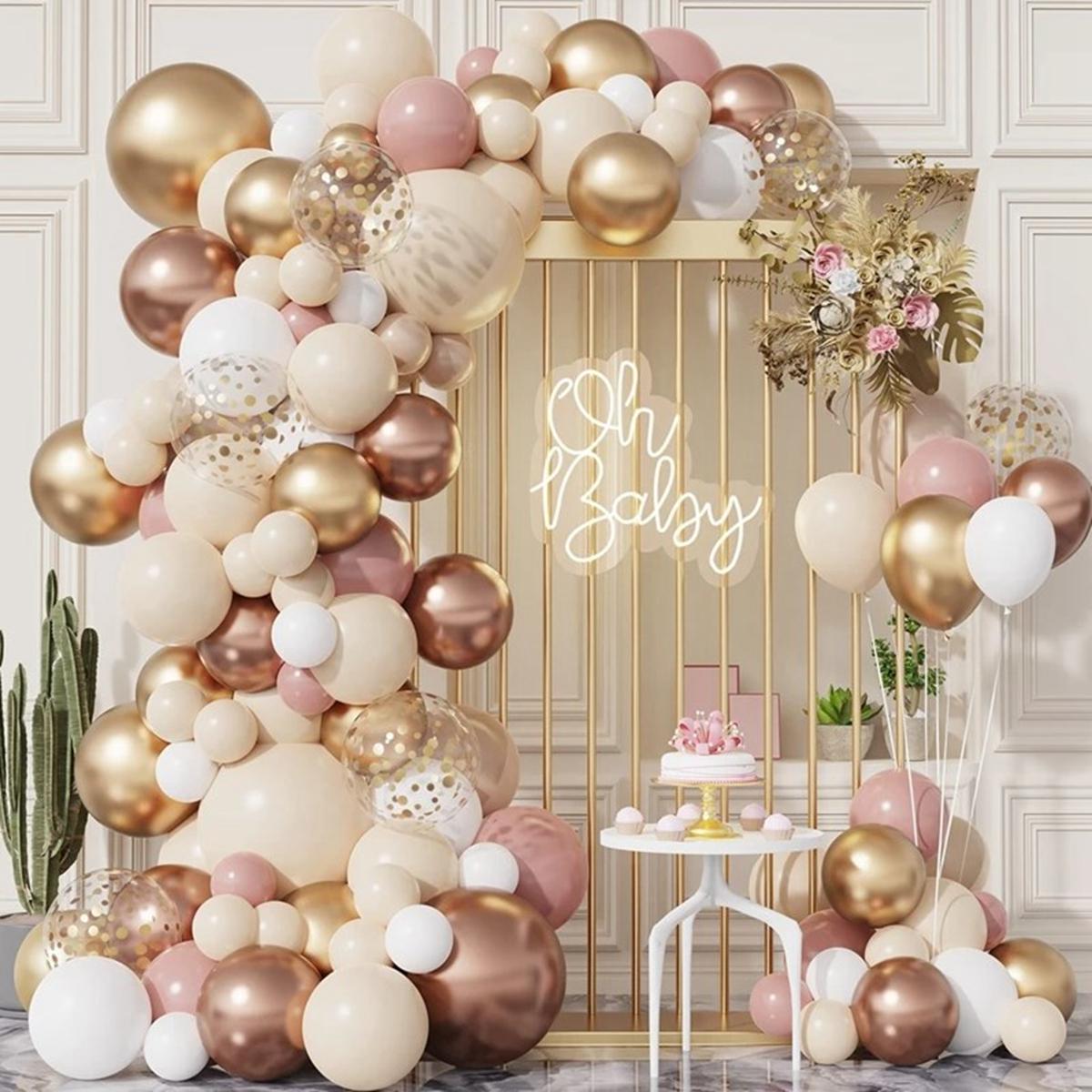

Pink Gold Balloon Garland Arch Kit Wedding Birthday Party Decoration Adult Kids Baby Shower Decor Baon Gender Reveal Supplies