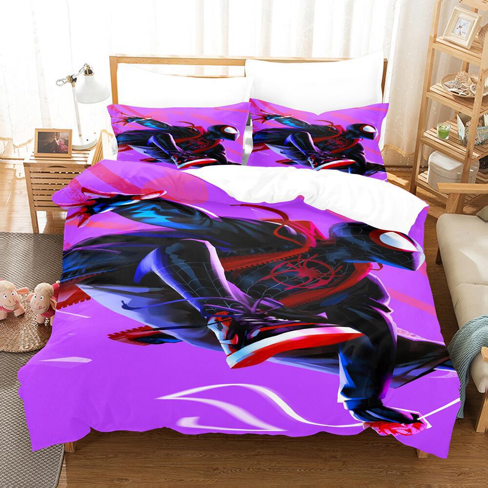 Bedding Three-Piece Set 3D Digital Cartoon Animation Microfiber Duvet Set