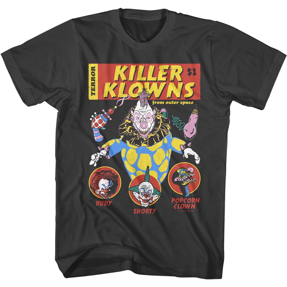 Killer Klowns from Outer Space Comic Cover Men T Shirt Terror Horror Popcorn M