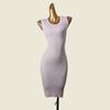 Export Crescent Collar Vest Skirt Fashion Wind Thread Light Pink Silm Bodycon Dress Original Order Knitting Dress