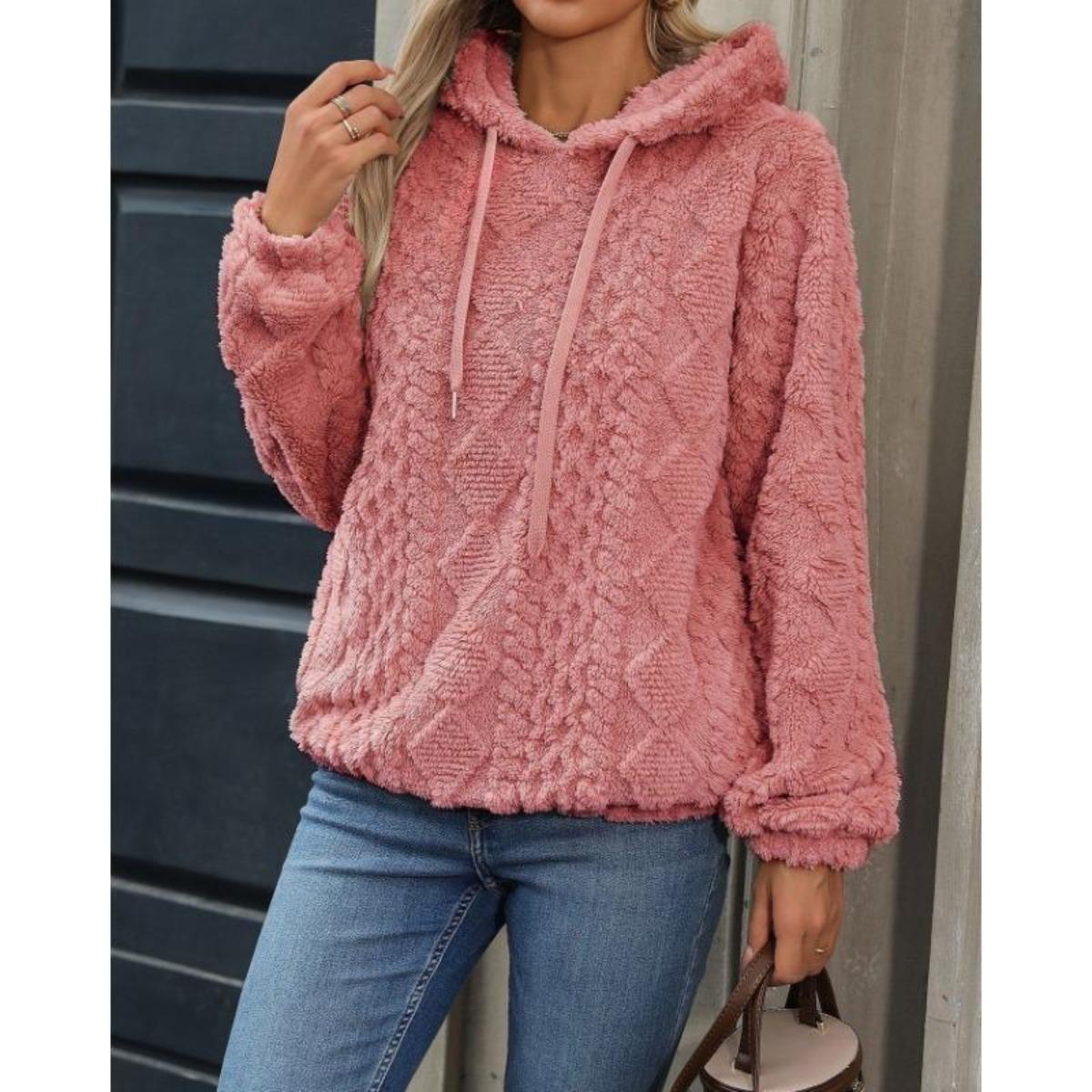 

Жіночі модні повсякденні одноколірні толстовки з капюшоном і світшоти з довгим рукавом і принтом XXL