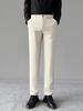 2026 Men's Elastic Ice Silk Straight-Leg Casual Pants for Spring & Autumn - Versatile, Thin, Loose Suit Pants for Middle-Aged & Young Adults.