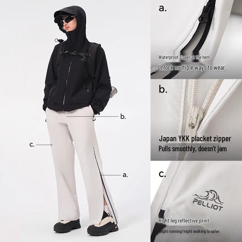 PELLIOT Women's Outdoor Windproof Waterproof Hiking Pants 12410202