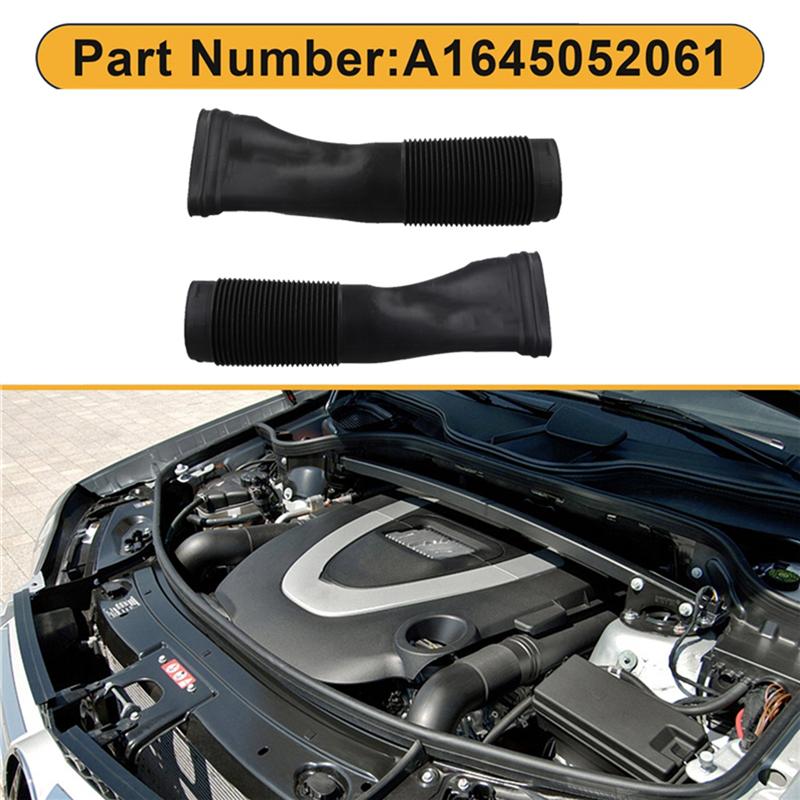 Powerful 1Pair Rear Air Duct Intake Hose For Mercedes Benz M GL-Class W164 X164 A1645051961 A1645052061air Cleaner Intake Pipe