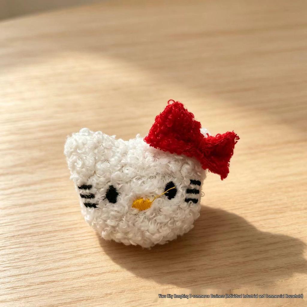 Cartoon Plush Bear Head Brooch and Hair Accessory