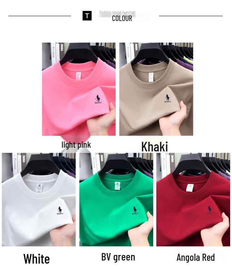 Men's Lightweight 100% Cotton Casual Round Neck T-shirt - Breathable and Fashionable for Summer