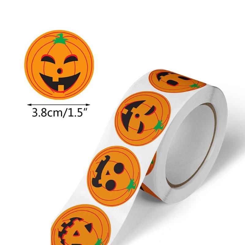 500-Count Halloween Stickers Halloween Labels Gift Sealing Stickers Self-adhesive Gift Wrap Stickers Halloweens Supplies