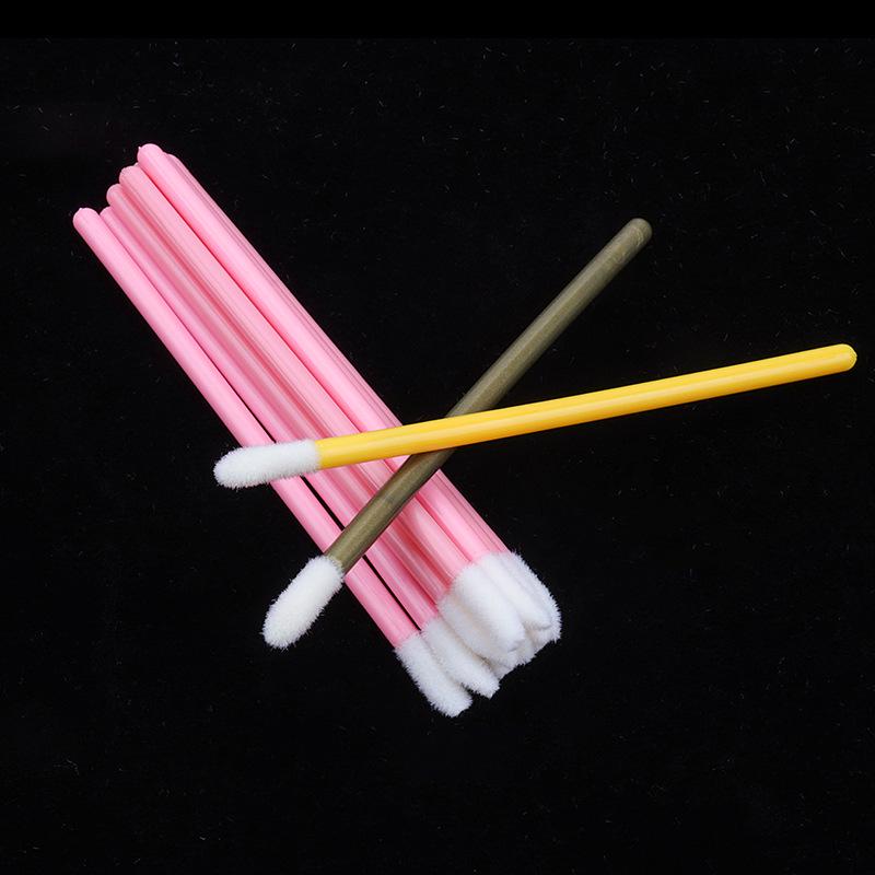 50er-Pack Einweg-Lippenpinsel mit tragbarem Nylonborstenkopf für Make-up