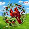 with Vibrant Red Cardinals and Berries Design, Four Seasons Decoration, Novelty Home Decor, Perfect Durable for Bedroom, Store, Office, Kitchen