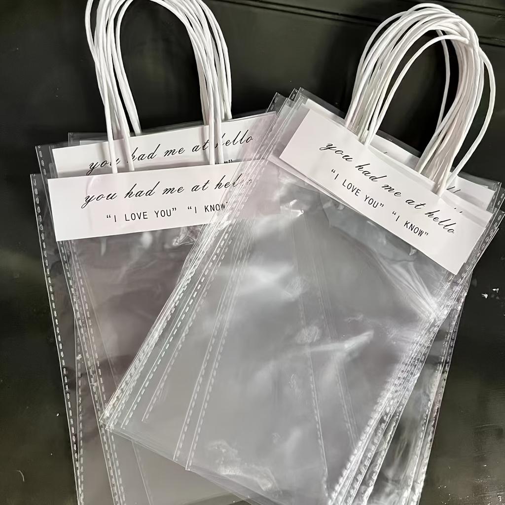 1 Stück Transparente Handtasche Kleine Geschenkverpackung transparente Tasche kleine Schmuckverpackungstasche
