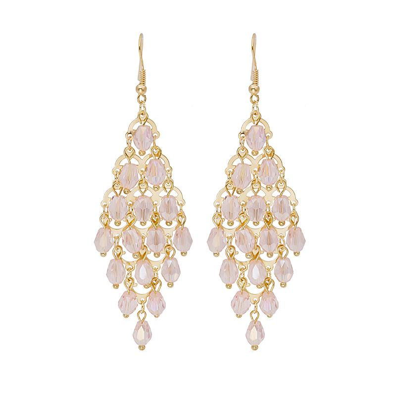 Bohemian Ethnic Style Long Crystal Earrings, High-End Design Personalized Fashion Earrings, Earrings.