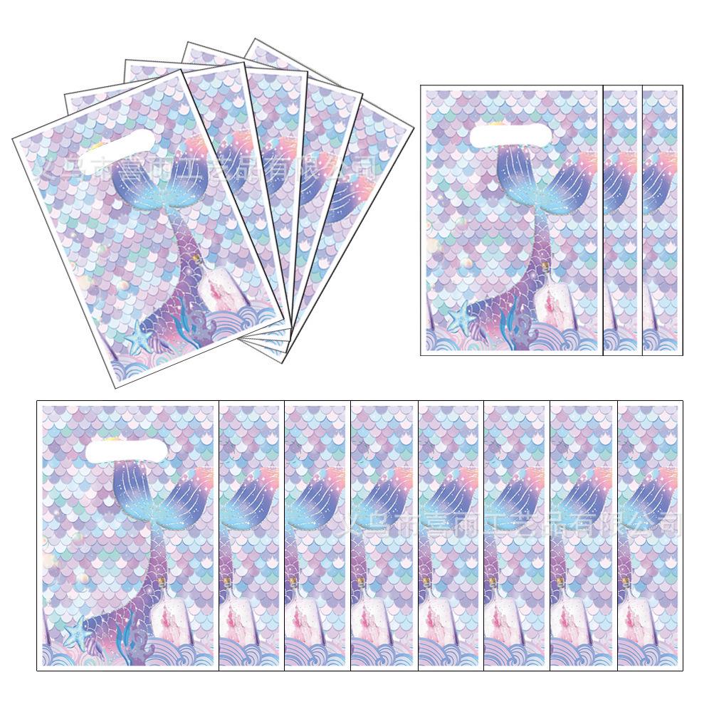 Pink Mermaid Birthday Party Set: Tablecloth, Plates, Cups, Balloons, and Cutlery