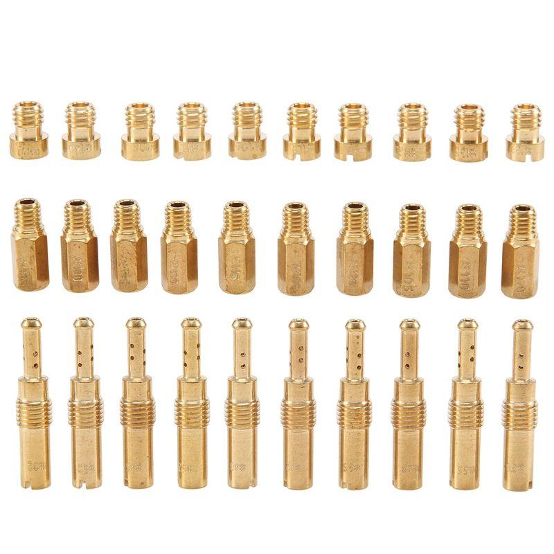 LNHF 30Pcs Carburetor Main Jet and 10Pcs Slow Pilot for PWK CVK PWM Carbs