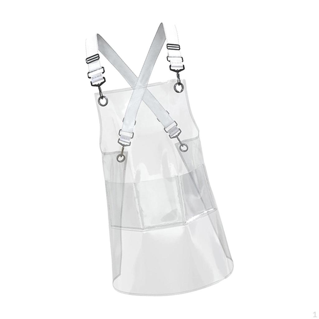 Transparent Cooking Apron for Salon And Barbecue Use