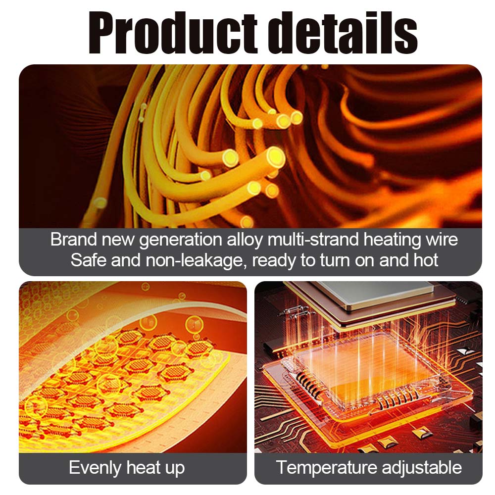 Car Seat Heater 12V/24V Universal Fast Thicken Heated Car Seat Cushion Cover Electric Heater Winter Warmer Heating Pad