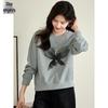 Damen Casual Rundhals Pullover Sweatshirt