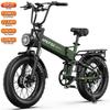 Bicicletă Electrică Pliabilă Apefox Rh20 Motor 750Wx2 Frâne Hidraulice Duble 48V 22.5Ah Roți Grase de 20" Suspensie Completă Bicicletă Electrică pentru Adulți 7 Viteze