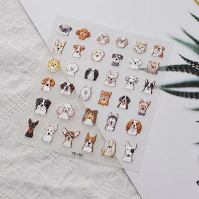Welpenpunkte Serie 5D Nagelsticker Rückkleber Nagelslider Designs Slider Frauen Nägel Kunst Dekor
