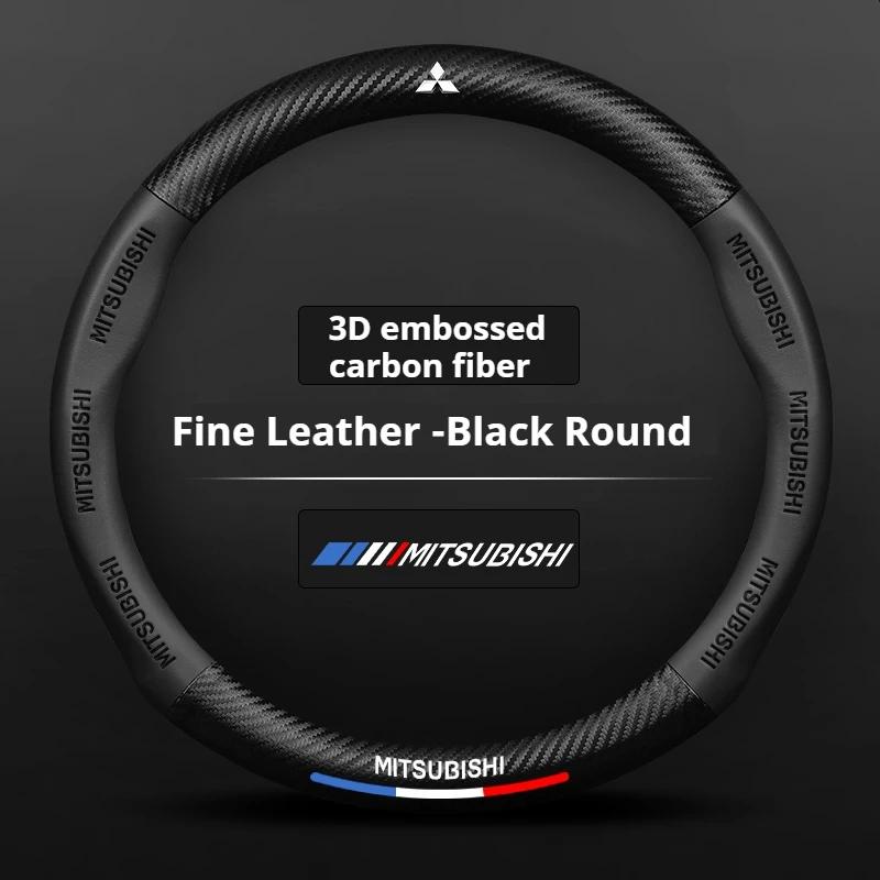 

Car Anti-slip Leather Steering Wheel Cover For Mitsubishi Outlander Pajero Asx Colt Lancer EX Evolution X L200 Triton RALLIART чёрный