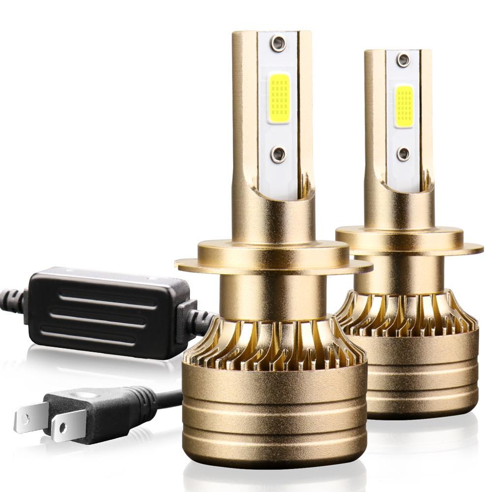 2PCS 200W 12V 6000K White Car LED Light H7 LED Headlight Bulb Lamp  External Drive Universal fit for DC12V Car H7