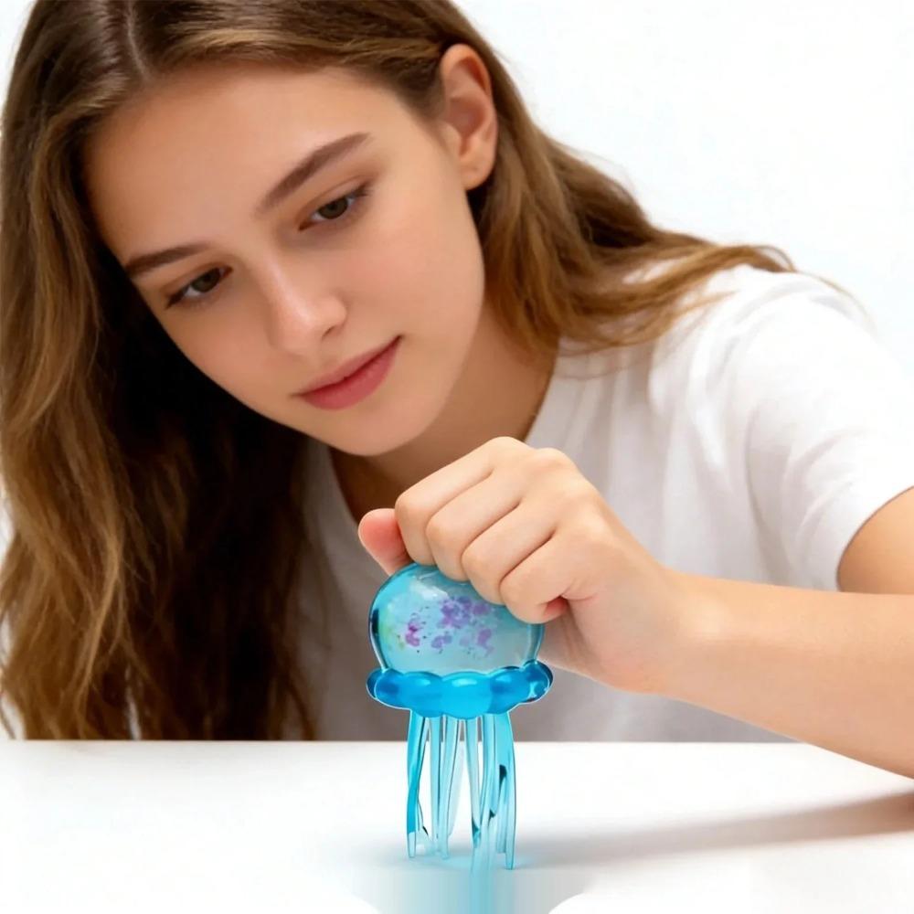 Confirmed Needoh Fuzz Ball Jellyfish Squishy  Series Various Colors Cute Jellyfish Modeling Stress Relief Relax Fun Toy