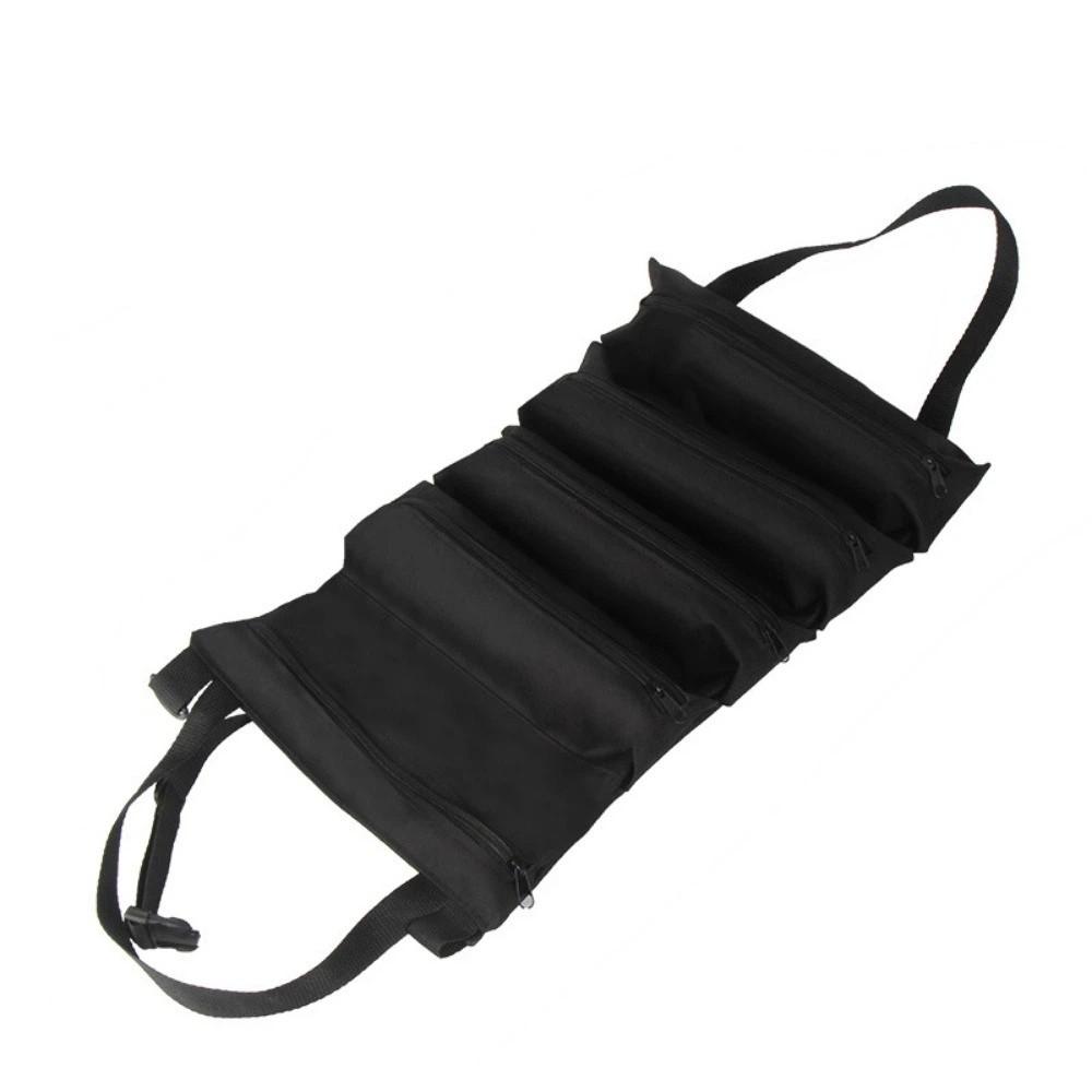 

Durable Roll-Up Tool Bag Heavy-Duty Detachable Storage Bag Multi-Use Oxford Fabric Electrician Tool Kit for Workers Engineers чорний