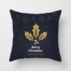 Christmas Decoration Cushion Cover Black Gold Elk Print Pillowcase Sofa Ornaments Bedroom Room Home  Holiday Gift