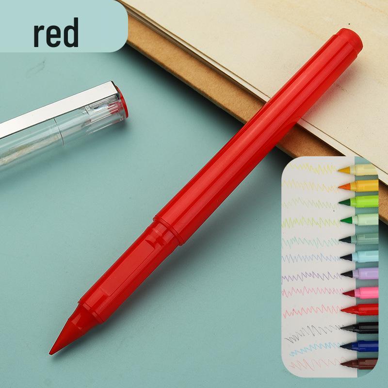 Erasable Posture Correcting Eternal Pencil - 12 Colors, No Sharpening Needed, Durable Lead, Perfect for Kids' Drawing.