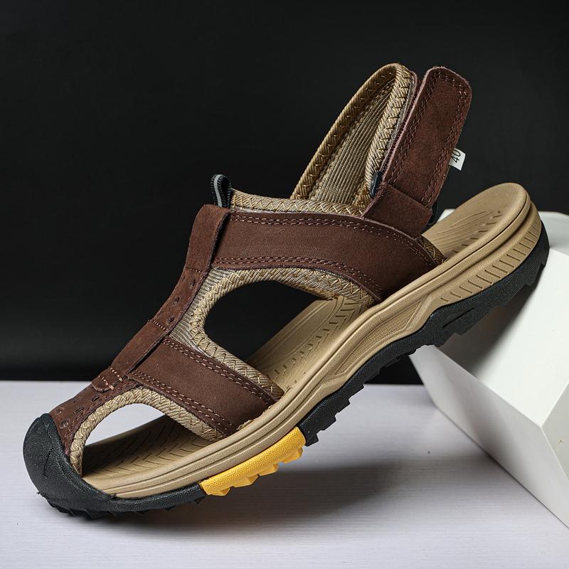 Men's Beach Sandals Man 2025Men's Summer Sandal Casual Sneakers Genuine Slippers Brand Luxury Sandals Men's Slippers