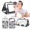 Foldable Baby Funhouse Mirror Toy for Car: Visual Stimulation for Ages 0-3