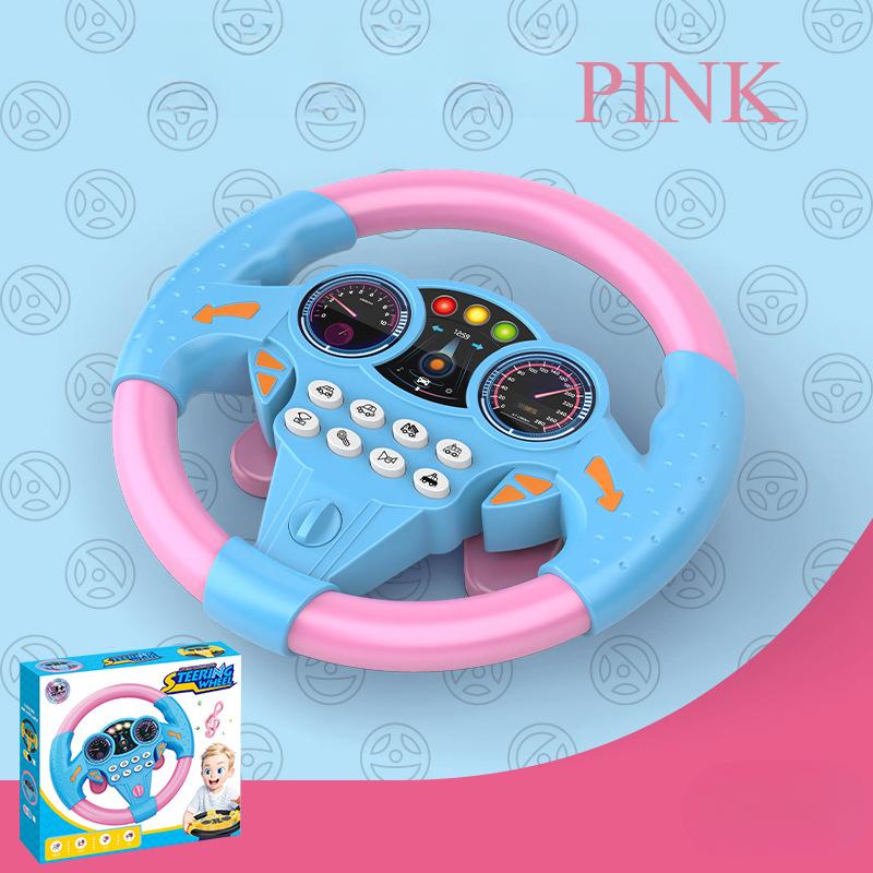 Simulace svítící hračky na volantu pro kojence Dětská hračka Děti v raném vzdělávání Kopiloti Kočárek Volant Vokální hračky