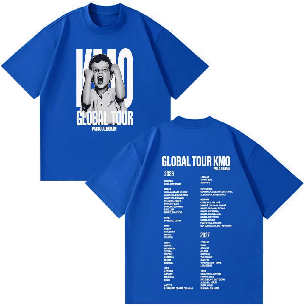 2026 HOT SALE Pablo Alborán Global Tour KM0 Graphic T-Shirt Men Women Unisex Retro Hip Hop Cotton Summer Casual Short Sleeve Top T-shirt Loose Tee