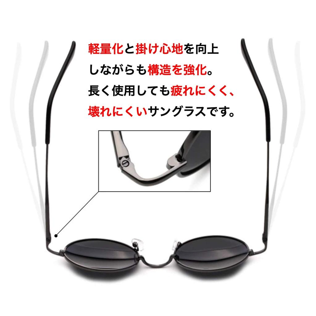 M2Ma Round Polarized Sunglasses with Flat TAC Stylish UV Reinforced Frame Blue Mirror Men's Lenses, Ultra-Lightweight (19g), Protection, (Polarized &