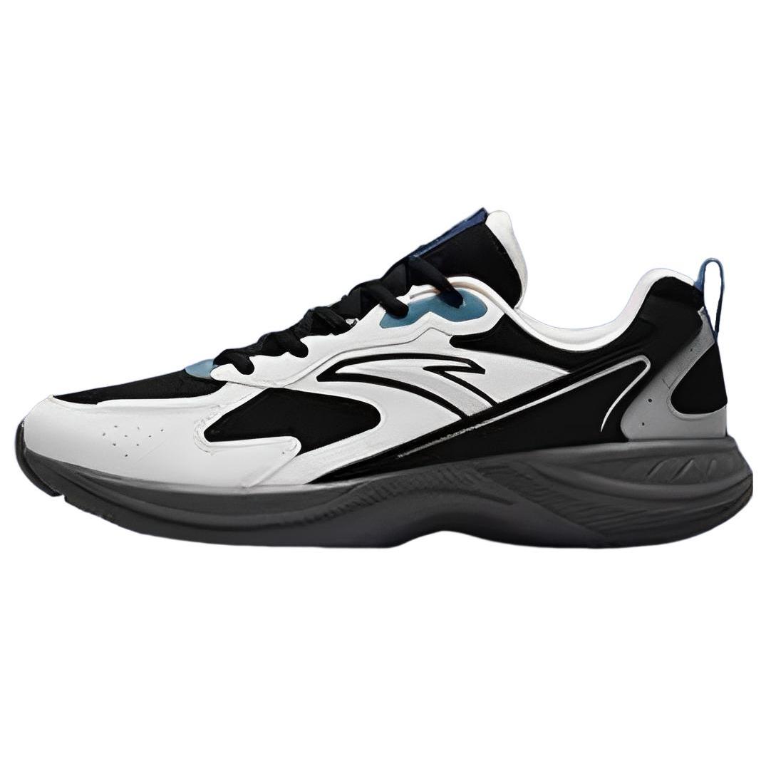 

New Anta Abrasion Resistant Slip Resistant Low Top Retro Running Shoes Men s Black White Blue 912345595-2 40.5
