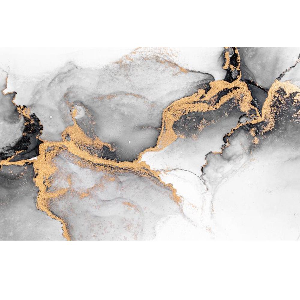 Tapeta Černá Zlatá Abstraktní Mramorová Tapeta Velká Mramorová Fototapeta Nálepka na zeď v ložnici Obývací pokoj Home Decor